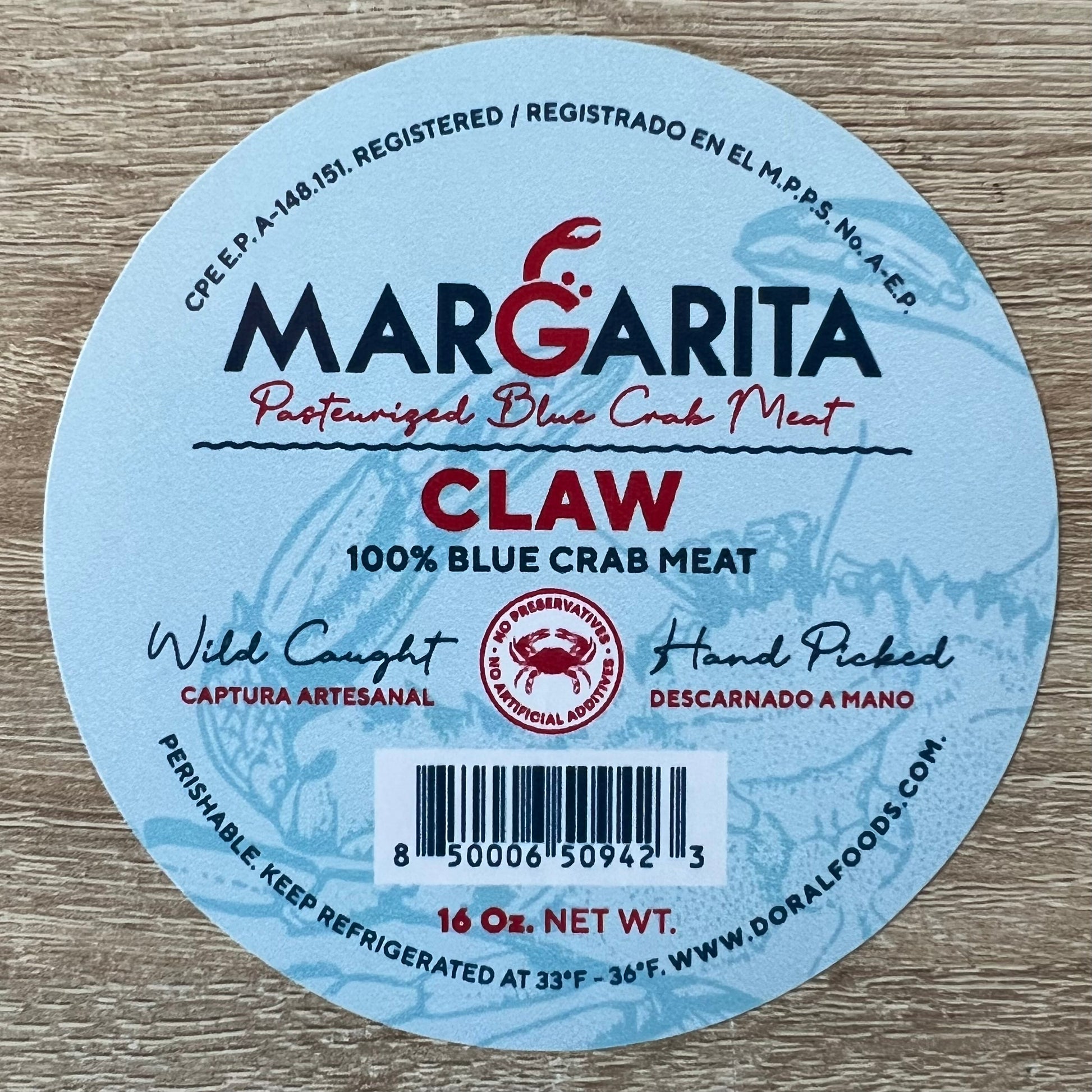 Cangrejo Azul Claw | Precio por 454 gramos
